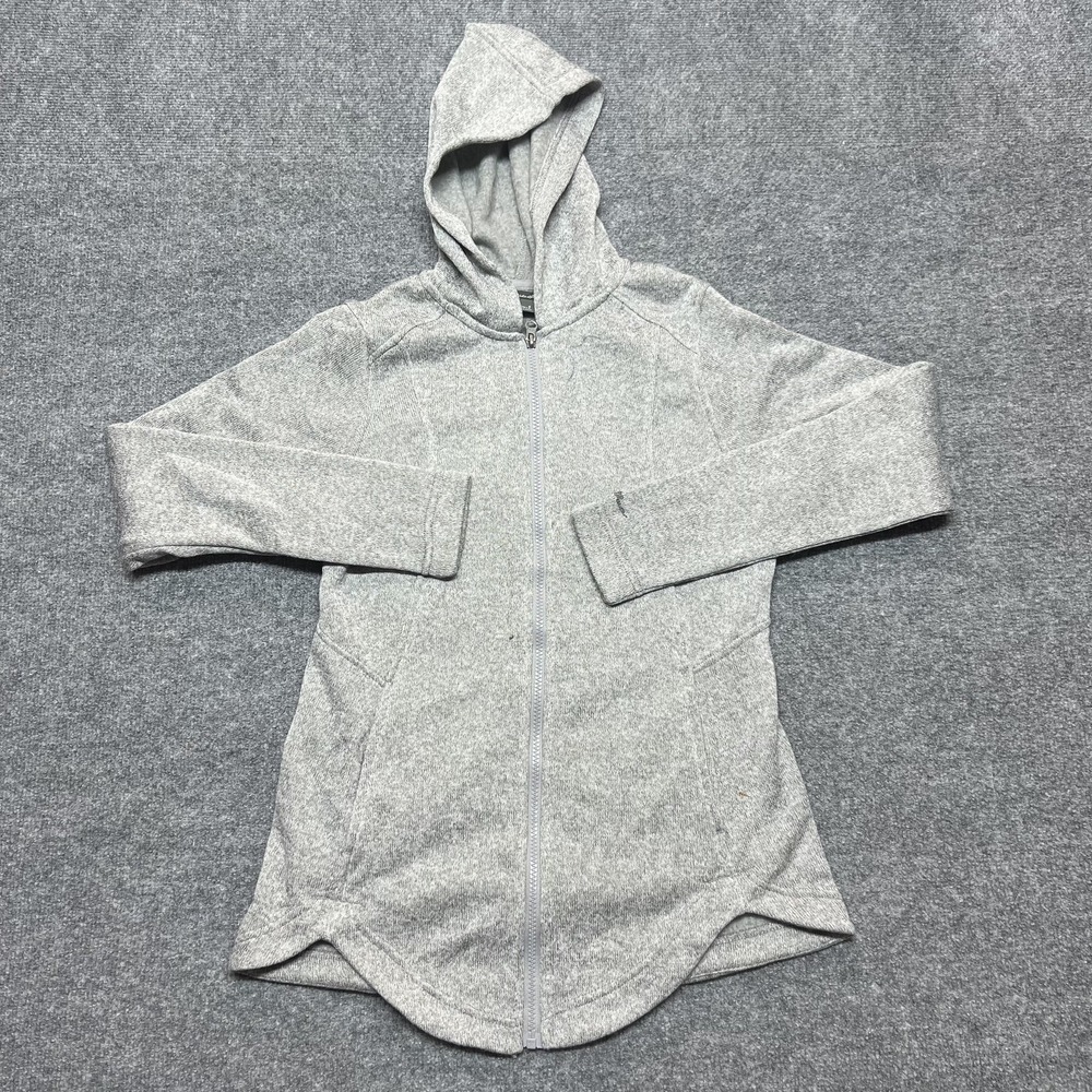 Eddie Bauer Radiator Fleece 2.0 Jacket Womens Small Gray Hooded Long Full Zip